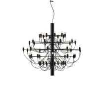 Flos 2097/50 Chandelier - Black / Frosted Bulbs