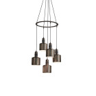 Bert Frank Riddle Cluster Pendant Light 5 Dark Bronze