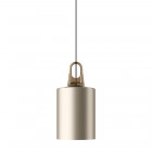 Lodes JIM Cylinder Pendant Honey Hook/Matte Champagne Diffuser