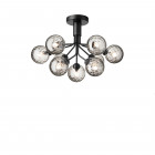 Nuura Apiales 6 Ceiling Light Satin Black/Smoked Optic Glass