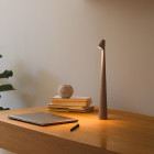 Dark Beige Vibia Africa LED Portable Table Lamp