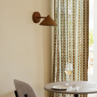 Mater Terra Wall Light Rust Red Hardwired Above Coffee Table