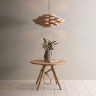 Tom Raffield Gwenen Pendant Oak Above Table