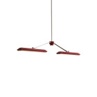 Bert Frank Rinato LED Linear Chandelier 2 Satin Nickel Red