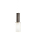 J. Adams Flume 80 Pendant Bronze - Frosted Glass