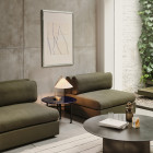 Gubi Grashoppa Canvas Table Lamp Lifestyle Side Table