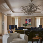 Porta Romana Ivy Shadow Chandelier in Living Room