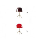 Foscarini Lumiere Table Lamp - Small, Cherry Red / Champagne