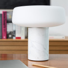 Case Solid Table Lamp Carrara on Desk