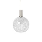 Ferm Living Collect Low Socket Pendant Glass Sphere Grey Casca