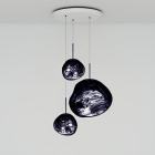 Tom Dixon Melt Cluster Pendants - Trio Smoke 
