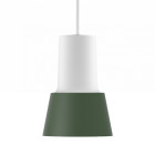 Zero Compose Pendant with Metal Shade Small White Green