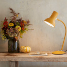 Anglepoise Type 75 Mini Table Lamp Gold Tumeric on Desk
