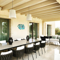 Arturo Alvarez Virginia Outdoor Pendant Light in Restaurant