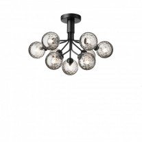 Nuura Apiales 6 Ceiling Light Satin Black/Smoked Optic Glass