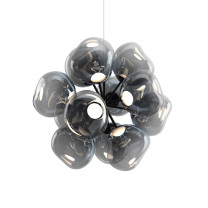  Tom Dixon Melt Burst LED Chandelier Nickel