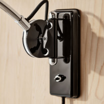 Fritz Hansen Kaiser Idell 6559 Wall Lamp Black Chrome Wall Mount