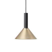 Ferm Living Collect Brass Pendant Cone High Black