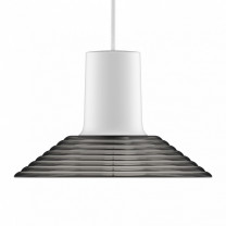 Zero Compose Pendant with Glass Shade Large White Grey