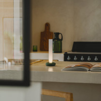 Vibia Alba LED Portable Lamp Green in Kitchen