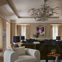Porta Romana Ivy Shadow Chandelier in Living Room
