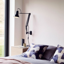 Anglepoise Original 1227 Lamp With Wall Bracket Jet Black by Bedside