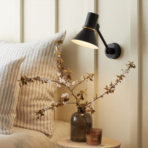 Anglepoise Type 80 W2 Wall Lamp Matte Black at Bedside