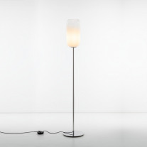 Artemide Gople Floor Lamp White Shade / Silver Base