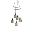 Bert Frank Riddle Cluster Pendant Light 5 Satin Nickel