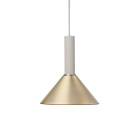 Ferm Living Collect Brass Pendant Cone High Grey