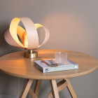 Tom Raffield Verso Table Lamp Ash on Table