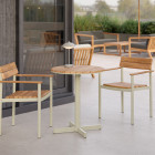 Fritz Hansen Clam LED Portable Lamp Lifestyle Outdoor Seating