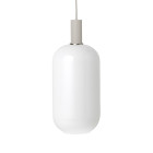 Ferm Living Collect Low Socket Pendant Glass Tall Grey Opal