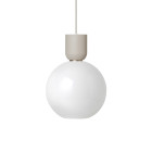Ferm Living Collect Bell Socket Pendant Glass Sphere Grey Opal