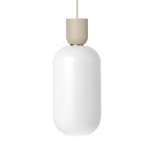 Ferm Living Collect Bell Socket Pendant Glass Tall Cashmere Opal