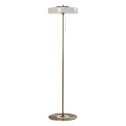 Bert Frank Revolve Stem Floor Lamp Antique Brass White