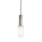 J. Adams Flume 80 Pendant Satin Nickel - Frosted Glass