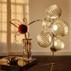 Tom Dixon Whirl Floor Chandelier Silver - by Table