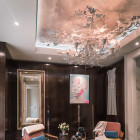 Porta Romana Ivy Shadow Chandelier in Living Room - On