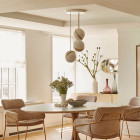 Lee Broom Mini Crescent 3 Piece Chandelier in Dining Room