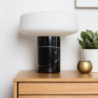 Case Solid Table Lamp Nero on Cabinet