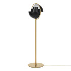Gubi Multi-Lite Floor Lamp Brass Black Side On