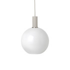 Ferm Living Collect Low Socket Pendant Glass Sphere Grey Opal