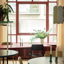 HAY Arcs Pendant Light Mirror in Restaurant