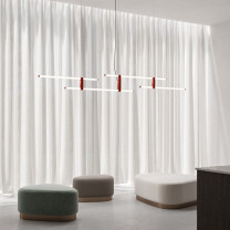 Axolight Paralela LED Linear Suspension in Living Room