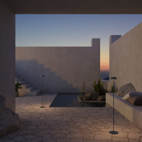 Black Axolight Float LED Floor Lamps Outdoors