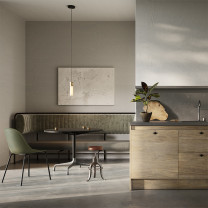 Steel Tala Basalt Pendant in Dining Room