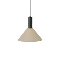 Ferm Living Collect Low Socket Pendant Cone Black Cashmere