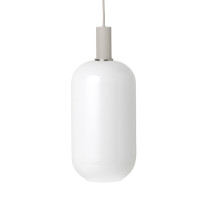 Ferm Living Collect Low Socket Pendant Glass Tall Grey Opal