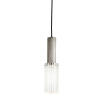 J. Adams Flume 80 Pendant Satin Nickel - Frosted Glass